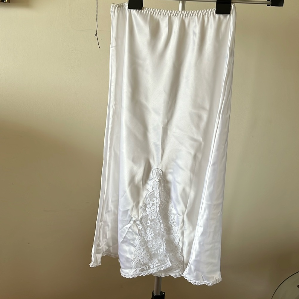 Long white slip